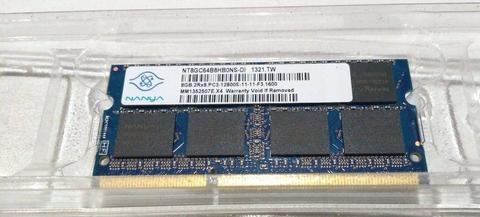 8GB Laptop memory DDR3 12800S 1x8GB SODIMM Nanya