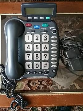 Large Button Telephone with Audio Booster