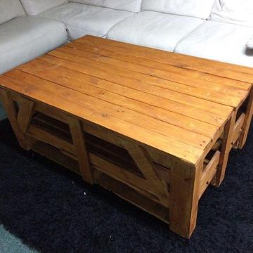 Hand Made Coffee Table in Excellent clean solid strong condition
