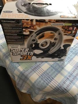 Super sports 3x racing wheel for Xbox 360, pc and ps3