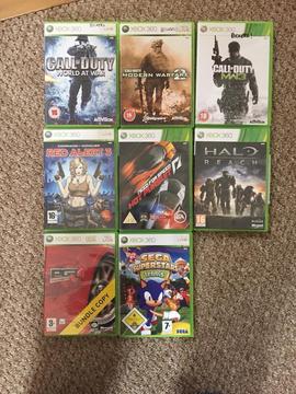 Xbox 360 games. Call of duty. Halo. More