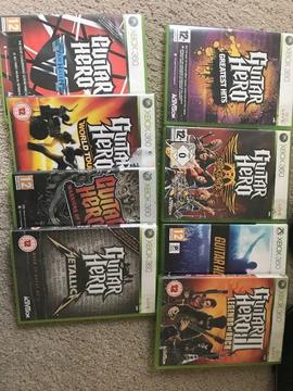 XBox 360 Guitar Hero games