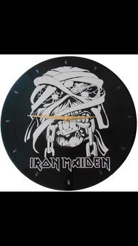 Iron Maiden vinyl clock
