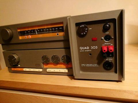 Quad 33 pre amp + quad 303 power amp + quad tuner vintage classic rare