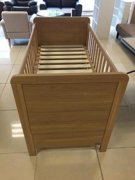 Brand New Mamas and Papas Light Oak Cot bed