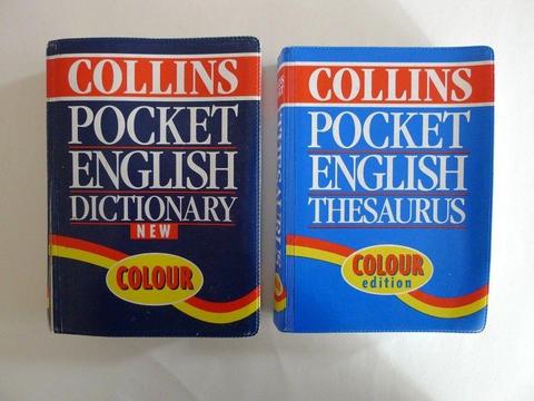 COLLINS Pocket Dictionary & Thesaurus Colour Editions £10