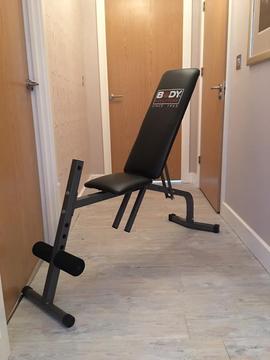 Workout bench complete with weights