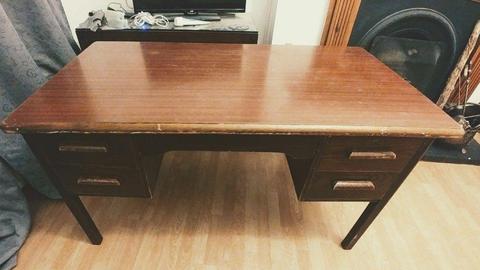 For Sale large Solid wooden teachers desk with draws