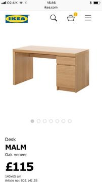 Ikea desk and chair