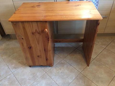 Small Wooden Desk with Cupboard ideal for kids room / upcycle project