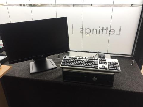 22inch Monitor and Dell PC with Keyboard and Mouse