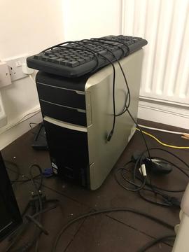 Computer with mouse and keyboard