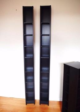 Free - 2 Ikea tall tower CD/DVD storage Black
