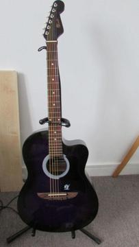 Lindo 933C Purple Accoustic Guitar & accessories Brand New