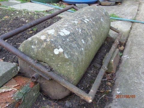 Vintage stone garden roller