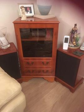 Stereo cabinet and matching speaker cabinets