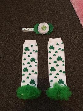 St Patrick’s day leg warmers and hairband