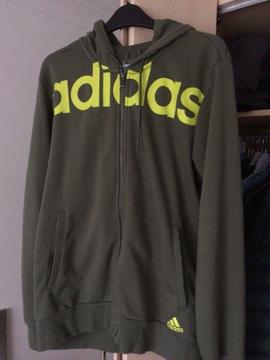 ADIDAS ESSENTIALS mens hoodie jacket size M used twice mint condition ! RRP £35