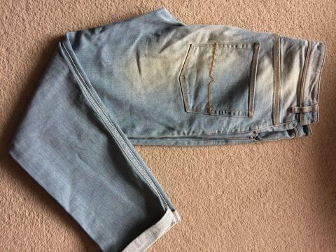 ASOS brand new mens bright blue jeans size 32/32, RRP £35