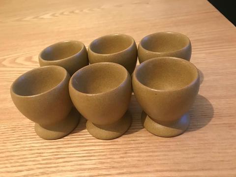6 Denby ode pottery 1967 - 1977 egg cups