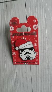 Christmas stormtrooper pin badge