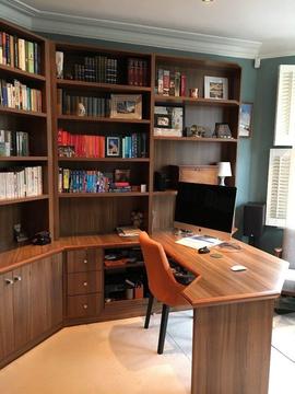 Fitted office furniture walnut