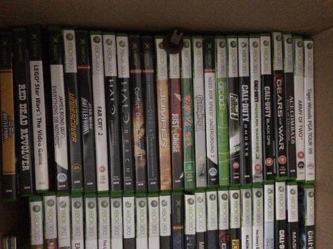 X box and X box 360 plus games controllers and leads