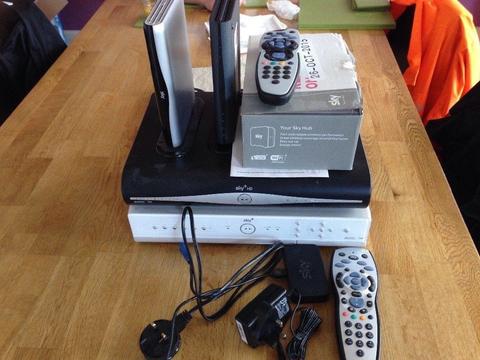 SKY box and router