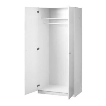 white wardrobe ikea with top shelf and double opening doors