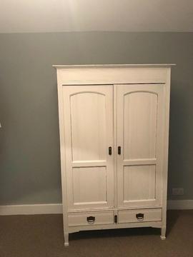 White wooden wardrobe for refurbishment