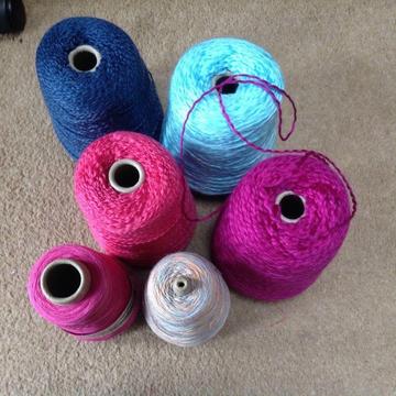 Knitting cones bundle assorted used