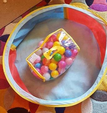 Ball pit with bag of balls