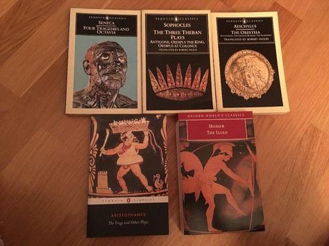 Five Greek Classics, Aristophanes, Aeschylus, Homer, Seneca, Sophocles