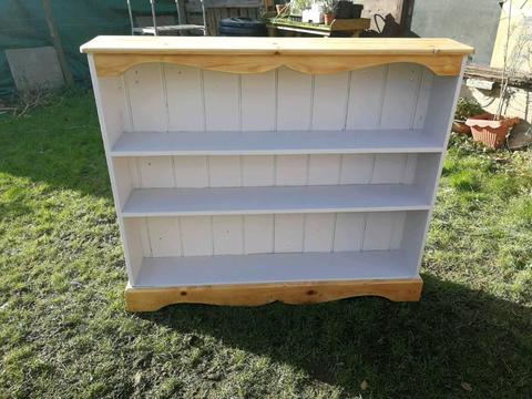 Solid large pine bookcase