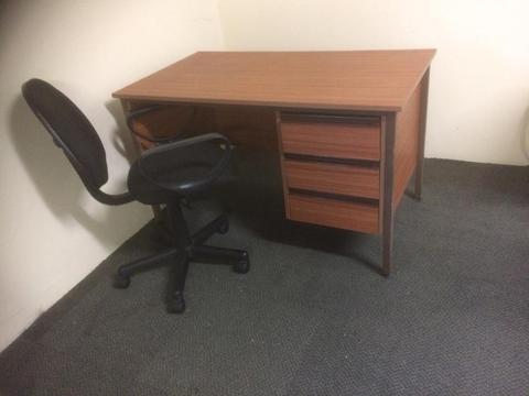 Office Desk and Swivel Chair