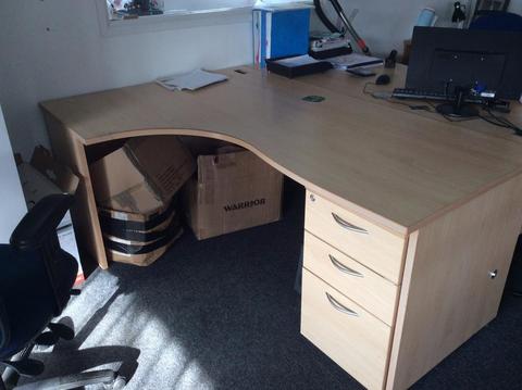 Office desk with draws