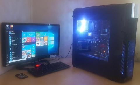 Gaming PC Computer Tower Intel i7 940 16GB / 240GB SSD750GB HDD / AMD RX550 Tower Only