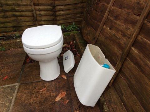 White toilet and cistern - used but in good condition