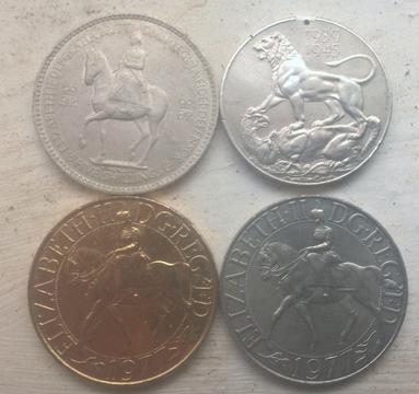 4 Collectable coins, 1939, 1953, 1977