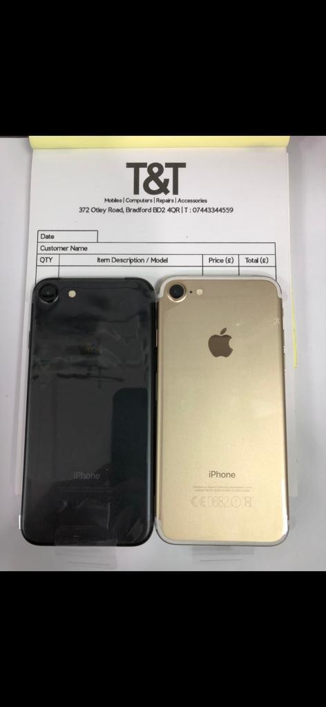 Iphone 7 32gb Gold & black unlock With apple warranty