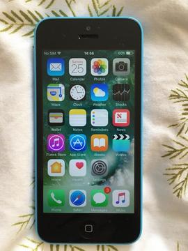iPhone 5C Unlocked blue good condition