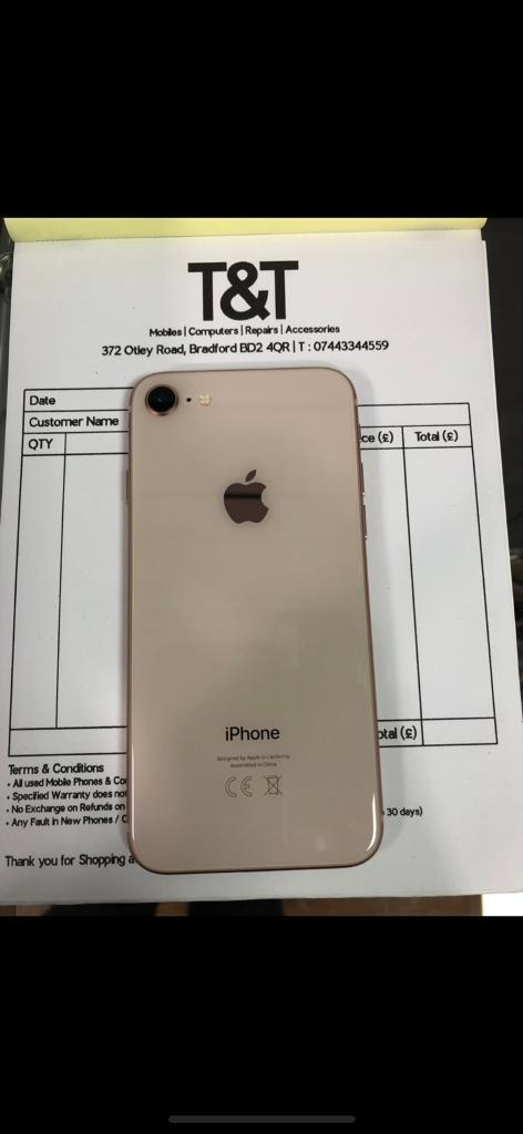IPhone 8 Gold 64gb brandnew all networks unlock With apple waranty