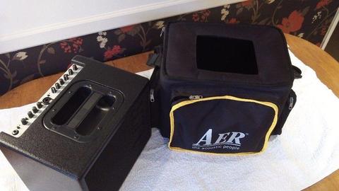 AER Compact 60/2 acoustic amplifier Plus AER padded Gig bag for guitar, keyboard, microphone, etc