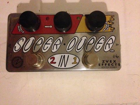 ZVEX Super Duper 2 in 1 boutique hand painted pedal *mint condition*