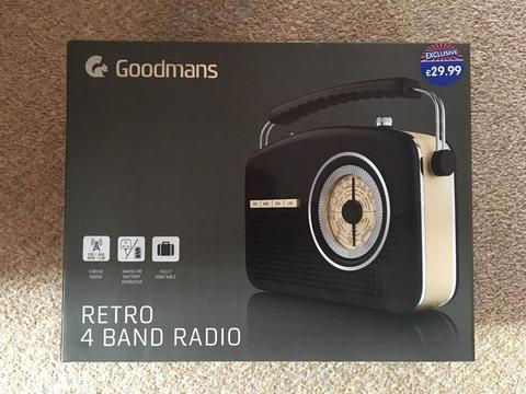 Goodmans Retro Radio. New in Box