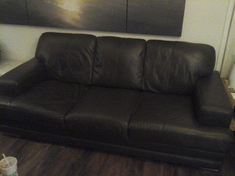 Brown faux leather 3 seater sofa for gents bike