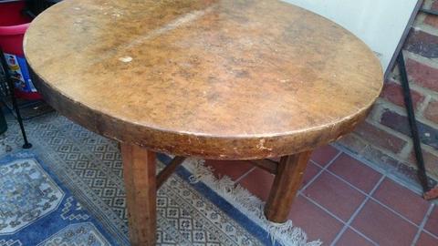 Seventies walnut coffee table