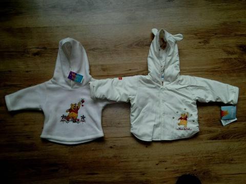 Brand new babies 3-6 months Winnie the Pooh coat and fleece hoodie