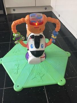 Fisher price bounce and spin zebra