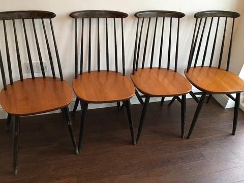Vintage Ercol Style Danish / Finnish Spindle Back Chairs